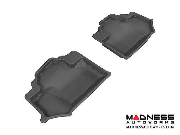 Jeep Wrangler Floor Mats (Set of 2) - Rear - Black by 3D MAXpider